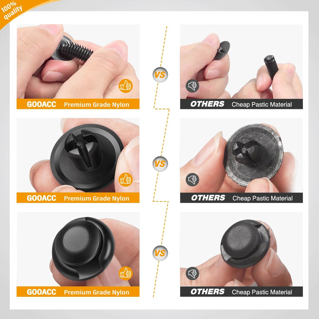 Comparison of GOOACC premium grade nylon product vs. other cheaper alternatives.