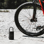 Bicycle tire with a digital lock on a gravel surface