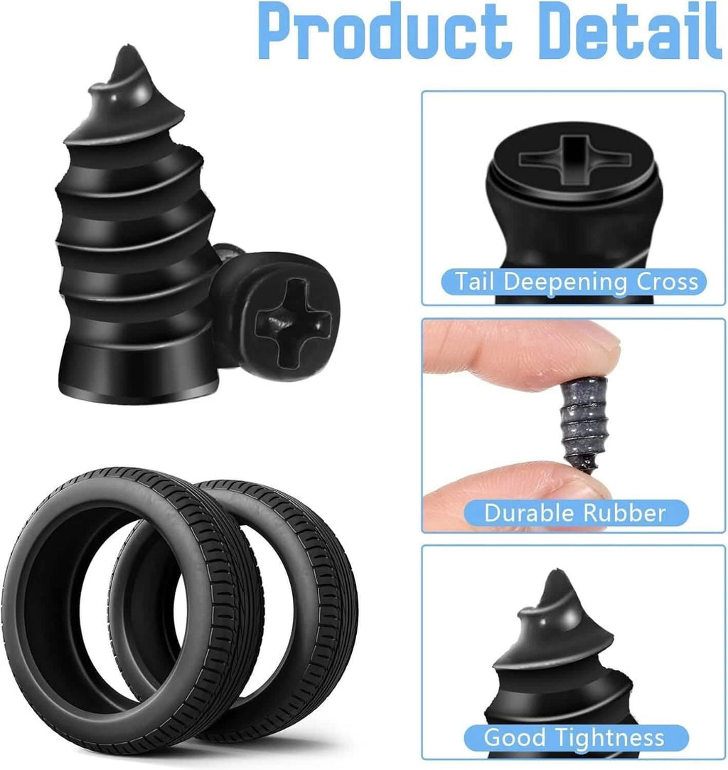 Black rubber product with text highlighting features on a white background